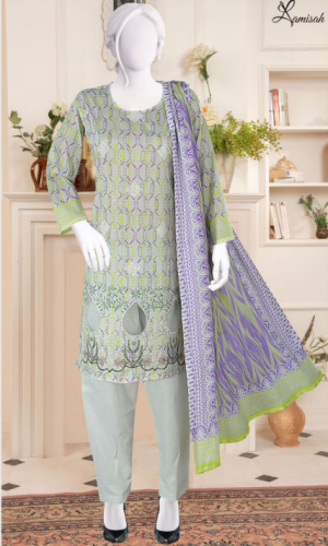 Noor e Azal 3 Piece Embroidered Lawn D-2028