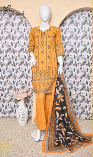 Noor e Azal 3 Piece Embroidered Lawn D-2373