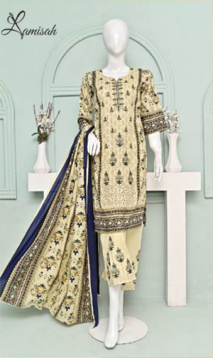 Noor e Azal 3 Piece Embroidered Lawn D-988-A/B