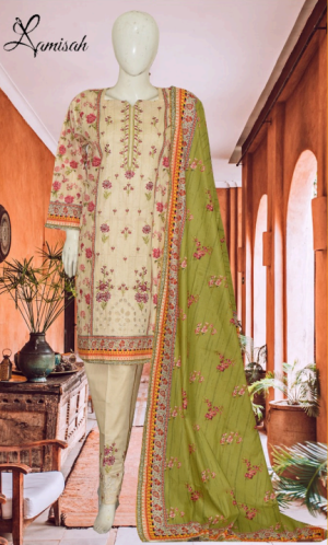 Noor e Azal 3 Piece Embroidered Lawn D-20783