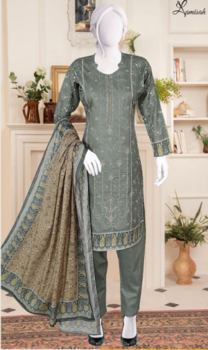 Noor e Azal 3 Piece Embroidered Lawn D-2124