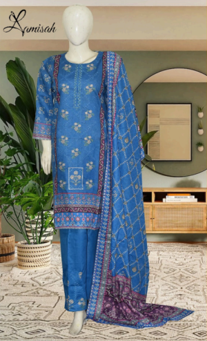 Noor e Azal 3 Piece Embroidered Lawn D-30744