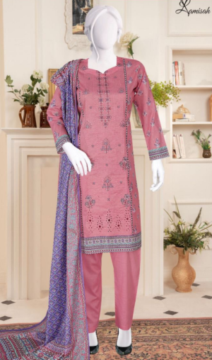 Noor e Azal 3 Piece Embroidered Lawn D-2129