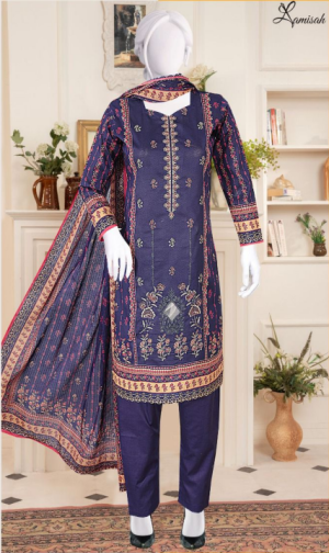 Noor e Azal 3 Piece Embroidered Lawn D-2128