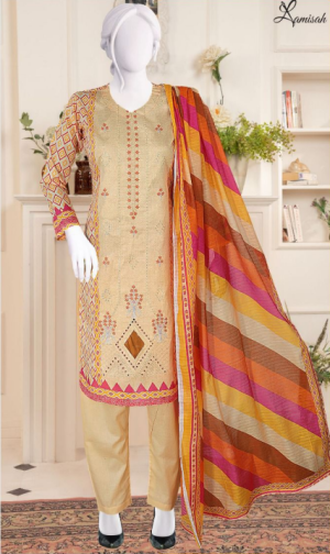 Noor e Azal 3 Piece Embroidered Lawn D-2130