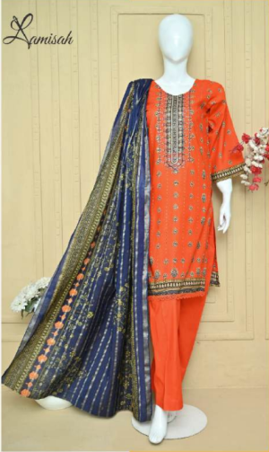Noor e Azal 3 Piece Embroidered Lawn D-316
