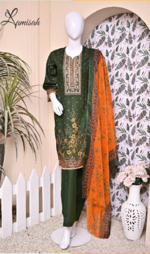 Noor e Azal 3 Piece Embroidered Lawn D-315