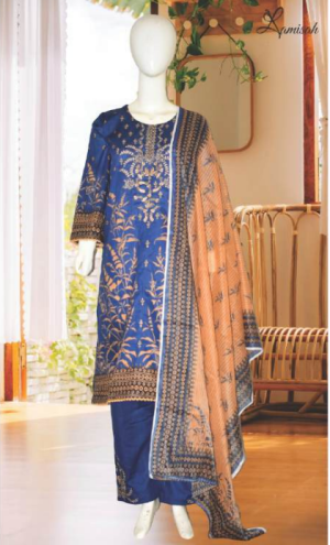 Noor e Azal 3 Piece Embroidered Lawn D-202-A/B