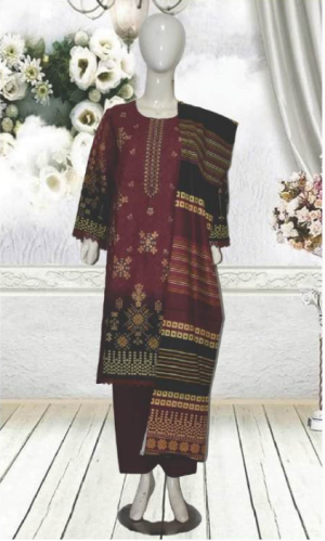 Noor e Azal 3 Piece Embroidered Lawn D-304-A/B/C