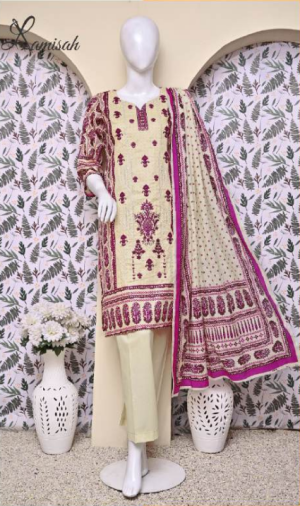 Noor e Azal 3 Piece Embroidered Lawn D-206-A/B