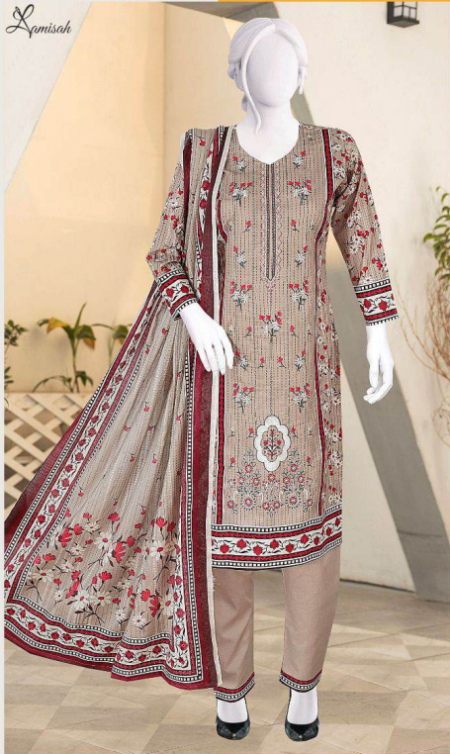 Noor e Azal 3 Piece Embroidered Lawn D-217-A/B - Image 2
