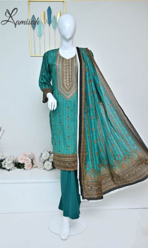 Noor e Azal 3 Piece Embroidered Lawn D-03-A/B