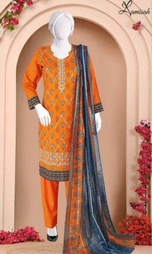Noor e Azal 3 Piece Embroidered Lawn D-302