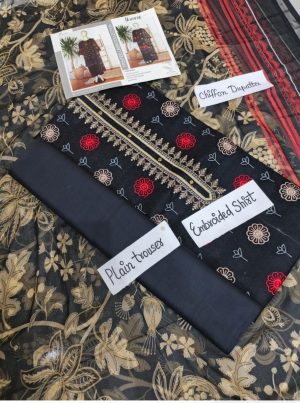 Noor e Azal 3 Piece Embroidered Lawn W-14